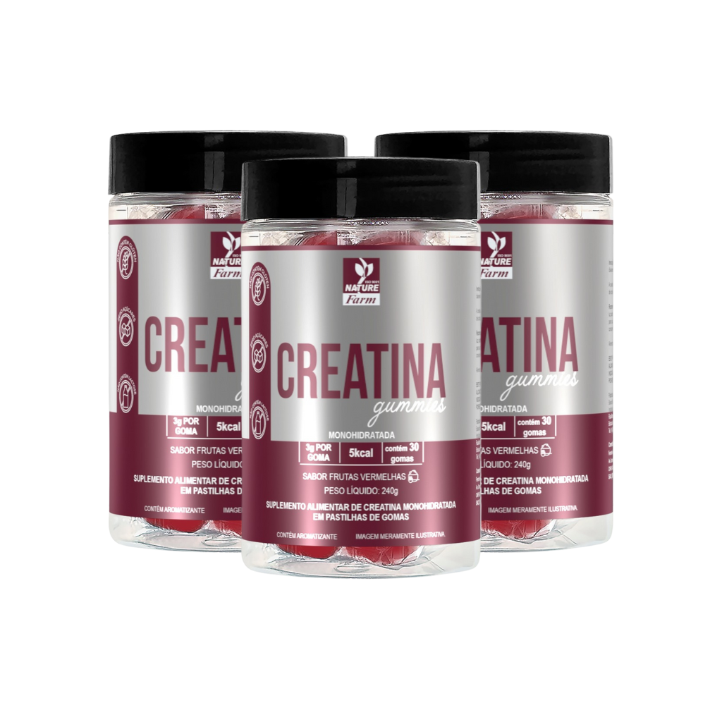 Combo 3 Creatinas em Gomma (sabor frutas vermelhas)