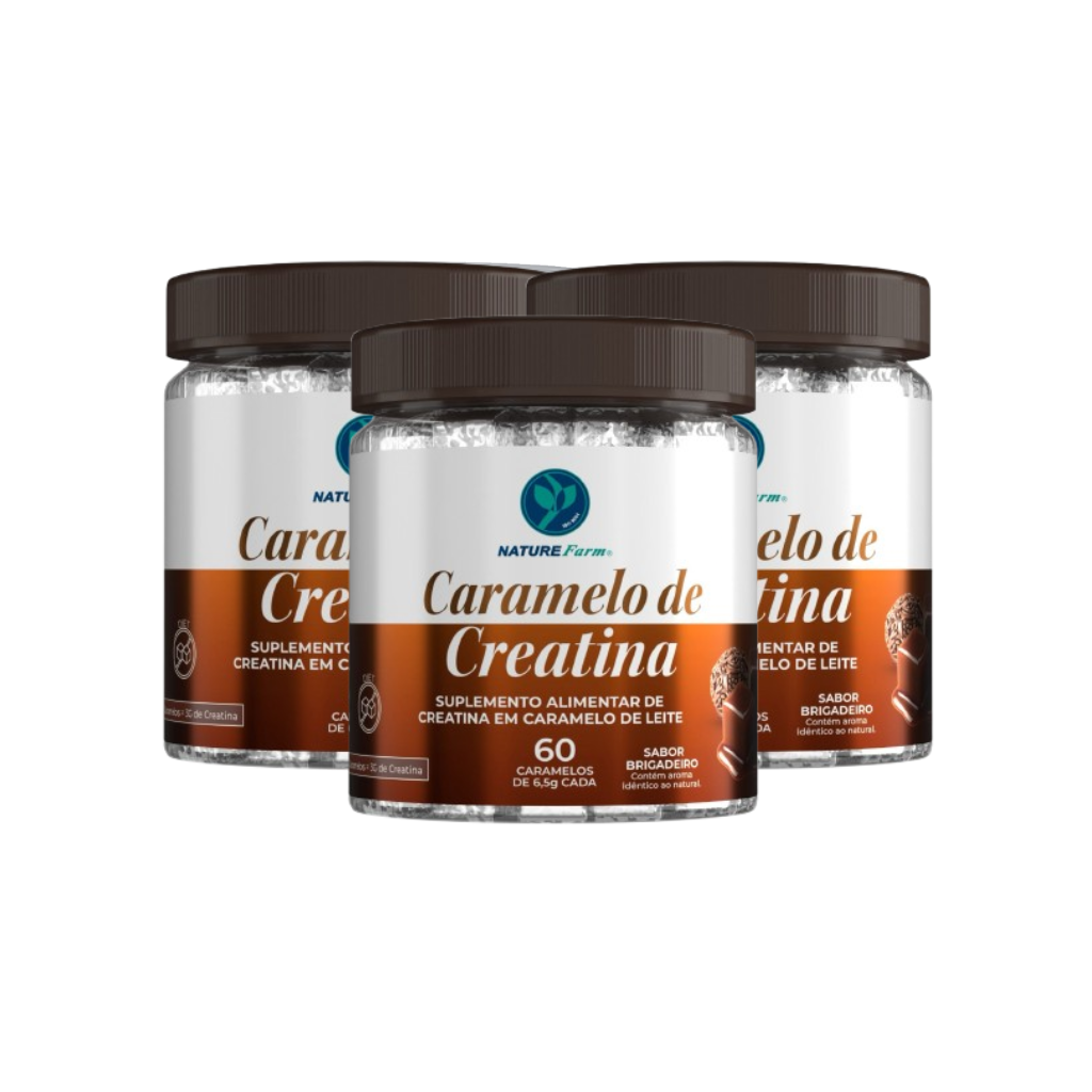 Combo 3  Caramelo de Creatina (sabor brigadeiro)