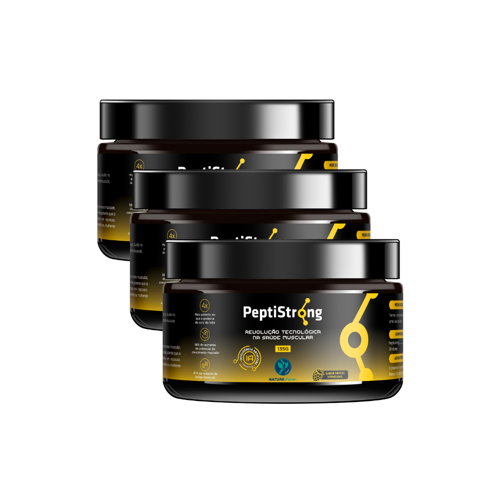 Combo 3 PeptiStrong (sabor frutas vermelhas)